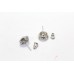 Solitaire Stud Earrings 925 Sterling Silver Zircon Stone Women Handmade B532